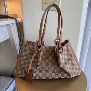 Vintage Gucci Monogram Beige Canvas bag
